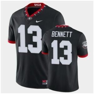 Nike Black & Red Georgia Bulldogs Bennett #13 Football Jersey